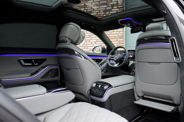Mercedes-Benz S-KLASSE 450 e Lang AMG Line | Achterasbesturing | Luchtvering | Chauffeurspakket | Distronic+ | Burmester | Nekverwarming | Stoelventilatie | Massage | MBUX Tablet | 3D-Display | HUD |