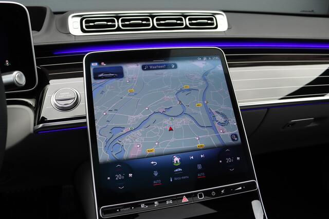 Mercedes-Benz S-KLASSE 450 e Lang AMG Line | Achterasbesturing | Luchtvering | Chauffeurspakket | Distronic+ | Burmester | Nekverwarming | Stoelventilatie | Massage | MBUX Tablet | 3D-Display | HUD |