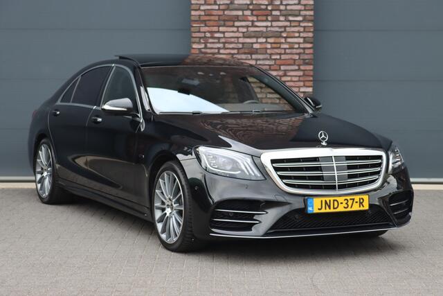 Mercedes-Benz S-KLASSE 560 e Lang AMG Line | Luchtvering | Distronic+ | Massage | Stoelventilatie | Panoramadak | Multibeam LED | Soft-Close | Keyless Go | HUD | Apple Carplay |