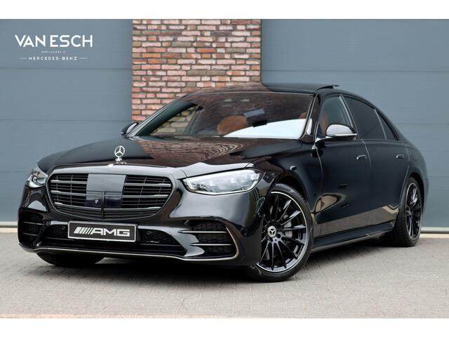 Mercedes-Benz S-KLASSE 580 e 4MATIC Lang AMG Line | Airmatic | Distronic+ | Chauffeurspakket | Memory | Stoelventilatie V+A | Burmester | Soft-Close | Digital Light | Vlakkenverwarming | HUD | Zonweringspakket |