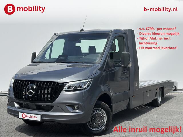 Mercedes-Benz SPRINTER 519 CDI Tijhof AluLiner Luchtvering NIEUW! MJ.2025 | Lier | 3-Zitplaatsen | AppleCarPlay | DAB | Adaptive Cruise Control | Navigatie | Trekhaak