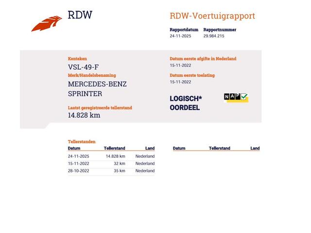 Mercedes-Benz SPRINTER 515 CDI Euro 6 Automaat Bakwagen Laadklep - MBUX - Cruise