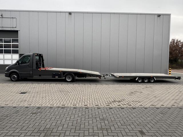 Mercedes-Benz SPRINTER 516 2.2 CDI 432 Aanhanger BE Rijbewijs 5 tons uitvoering Luchtvering zeer luxe uitvoering met aanhanger