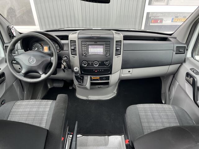 Mercedes-Benz SPRINTER 514 CDI 366 Hiab Laadkraan 018T Trekhaak 3500kg Airco 6 persoons uitvoering Open laadbak Pick-up Euro 6 Verkeersbord Actiebord Pijlenbord Bakwagen P-up Tachograaf 1e eigenaar ex gemeente
