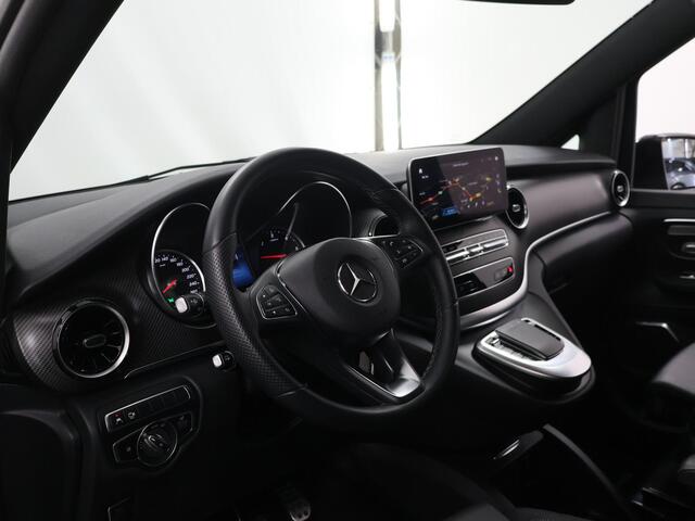 Mercedes-Benz V-KLASSE 300d | XL L3 | DUBBEL CABINE | AVANTGARDE | AMG | LUCHTVERING | BURMESTER | 360 CAMERA | LEREN BEKLEDING | CLIMATE CONTROL | ADAPTIEVE CRUISE | 2500 KG TREKHAAK | MEMORY SEATS | CARPLAY EN ANDROID AUTO