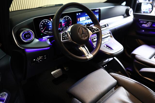 Mercedes-Benz V-KLASSE V300d 4Matic XXL LUCHTVERING LEDER CARPLAY STOELVENT. '24 Er wordt ook de bank op de 3e rij bijgeleverd+ tussenschot