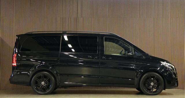Mercedes-Benz V-KLASSE 220d Lang DC | AMG | 360 Camera | CarPlay | Bi-Xenon | Lederen bekleding | Facelift model | Navigatie | 19'' AMG Velgen | Stoelverwarming | Kenwood Sound | DAB | Elek achterklep | Carbon afwerking | Sportonderstel | Dubbel cabine | Dealer onderhouden