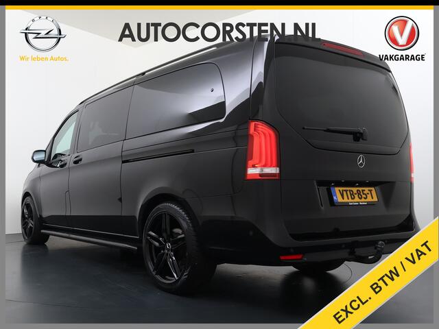 Mercedes-Benz V-KLASSE 300d 4-MATIC Extra Lang Dubbele Cabine 5-Persoons 2X Elek.Schuifdeur Trekhaak Apple Carplay Android Auto Navi* Camera Cruise Control Pdc Stoelverwarming Lmv 20" Privacy Glas Led Isofix DAB Elek.Achterklep 2.000KG Trekgewicht