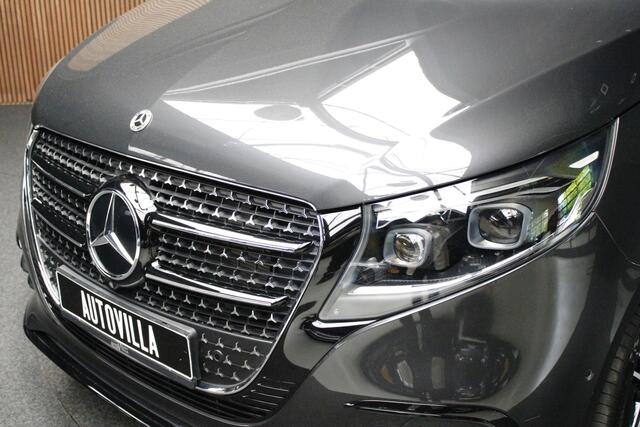 Mercedes-Benz V-KLASSE 300d 4M Lang DC AMG-line 360 Burmester Panoramadak Distronic Carplay Carbon Black Pack Leer PTS Elektr. schuifdeuren Elektr. achterklep Alcantara binnenhemel Memory seats Stoelverwarming LM velgen