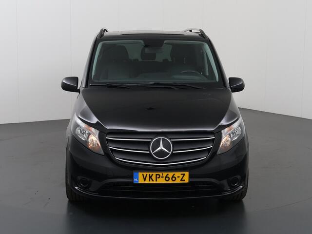 Mercedes-Benz VITO 119 CDI | 190 PK | Aut. | XL L3 | DUBBEL CABINE | ELEKTRISCHE SCHUIFDEUR | NAVIGATIE | CRUISE | AIRCO | LEDEREN BEKLEDING | TREKHAAK | DONKER GETINT GLAS | ACHTERUITRIJCAMERA | 19" LICHTMETALEN WIELEN