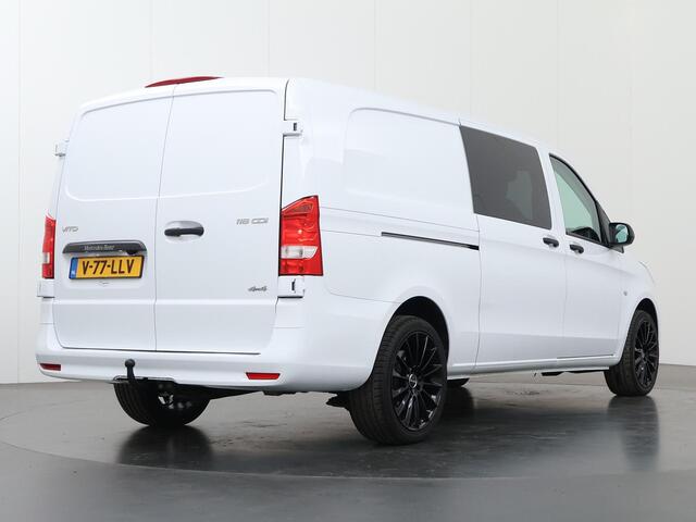 Mercedes-Benz VITO 116 CDI | DUBBEL CABINE | L3 XL | AUT. | 4X4 AANDRIJVING | ACHTERUITRIJCAMERA | STOELVERWARMING | STANDKACHEL | 19" WIELEN | CARPLAY ANDROID AUTO | KUNST LEDER BEKLEDING | ACHTERDEUREN | TREKHAAK