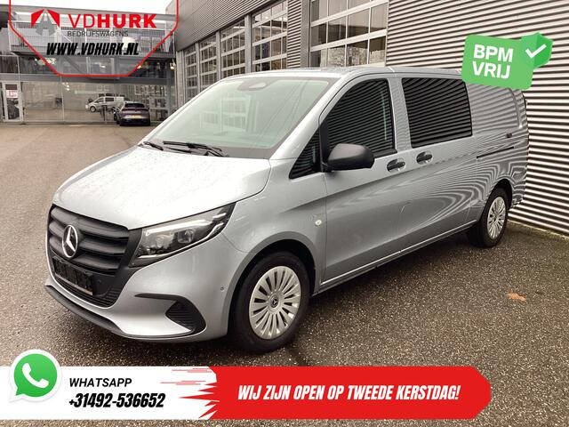 Mercedes-Benz VITO 116 CDI Aut. L3 DC Dubbel Cabine BPM VRIJ! 6 Pers./ 2xSchuifdeur/ LED/ Stoelverw./ 270Gr. Deuren/ Carplay/ Camera/ Cruise/ Trekhaak