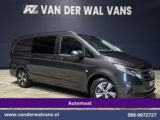 Mercedes-Benz VITO 116 CDI 164pk 9G-Tronic Automaat L2H1 Dubbele Cabine Fabrieksgarantie Euro6 Airco | 2x zijdeur | 5-Zits | 360 graden Camera | Navigatie LED, LM velgen, 2500kg Trekhaak, Adaptieve Cruisecontrol, Parkeersensoren, Isofix, MBUX