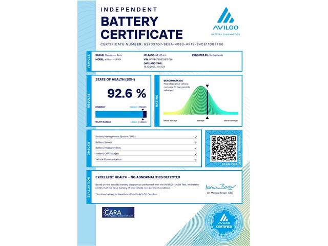 Mercedes-Benz VITO eVito Lang 41 kWh Airco SOH 92,6% 12-2020