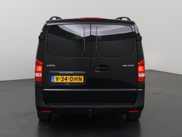 Mercedes-Benz VITO 119 CDI | Aut. | XL L3 | Dubbele Cabine | Climate Control | Lederen Bekleding | Stoelverwarming | Schuifdeur L+R | LM Velgen | Trekhaak 2500 KG. | Certified