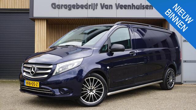 Mercedes-Benz VITO 116 CDI 163PK Automaat Extra Lang Leder LED 19inch LM Sidebar Trekhaak *46140km* Cavansiet Blue!