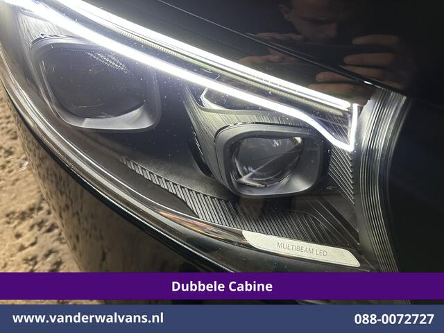Mercedes-Benz VITO 116 CDI 164pk 9G-Tronic Automaat L2H1 Dubbele Cabine Fabrieksgarantie Euro6 Airco | 5-Zits | 2x zijdeur | 360 graden Camera Navigatie, LED, LM Velgen, 2500kg Trekhaak, Adaptieve Cruisecontrol, Parkeersensoren, Isofix, MBUX