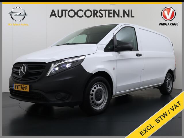 Mercedes-Benz VITO 116CDI Automaat Trekhaak Navi Ecc Cruise Control Euro 6 Camera Bluetooth Sortimo Kasten Stoelverwarming Cruise Control Pdc Lane Assist Betonplex Vloer Schuifdeur Achterdeuren Licht-/regensensor Zijwind assistent 1e Eigenaar 2.500KG Trekgewicht