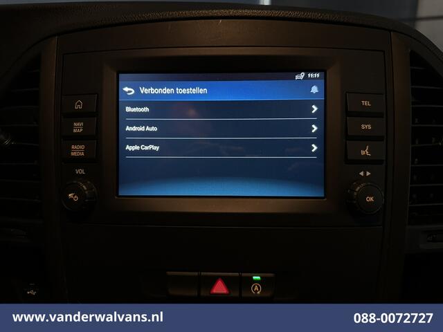 Mercedes-Benz VITO 110 CDI 102pk L2H1 Euro6 Airco | Imperiaal | Camera | Navigatie | Trekhaak | Apple Carplay | Cruisecontrol Android Auto, Parkeersensoren, Bijrijdersbank, Achterklep