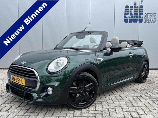 Mini COOPER Cabrio 1.5 136 pk Automaat JCW Navigatie Head-Up Display Harman Kardon Audio Sportstoelen leder Stoelverwarming Led Koplampen 18 Inch Velgen Parkeersensoren NL Auto John Cooper Works Pakket