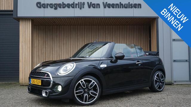 Mini COOPER S 2.0 192pk Cabriolet Automaat *John Cooper Works Pack* 18inch LM Keyless LED Leder/Alcantara Navi 80346km!