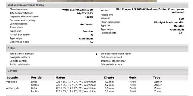 Mini COUNTRYMAN 1.5 136PK Automaat Cooper Classic / Trekhaak / Pdc+Camera / 1/2 Leder / Navigatie / Airco-ecc. / Radio multimedia