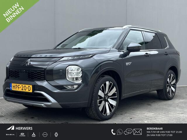Mitsubishi OUTLANDER 2.4 PHEV Instyle / 8 jaar Fabrieksgarantie / Trekhaak (1.600KG) / Panoramadak / Elektr. Voorstoelen Met Geheugen / Stoel Verwarming Voor & Achter / Stuur & Voorruit Verwarming / Elektr. Achterklep / Apple Carplay & Android Auto / Navigatie / Airco / Dodeh