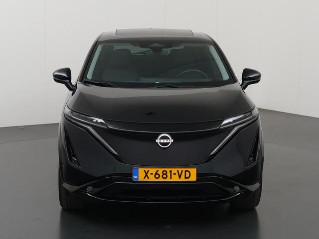 Nissan Ariya Evolve 91 kWh | SOH 99,2% | Apple Carplay/Android Auto | Stoelverwarming/verkoeling | Luxe lederen bekleding | Panoramadak | 360 camera | HUD | Memory stoelen |