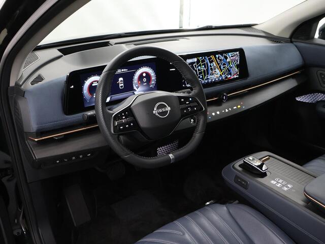 Nissan Ariya Evolve 91 kWh | SOH 99,2% | Apple Carplay/Android Auto | Stoelverwarming/verkoeling | Luxe lederen bekleding | Panoramadak | 360 camera | HUD | Memory stoelen |