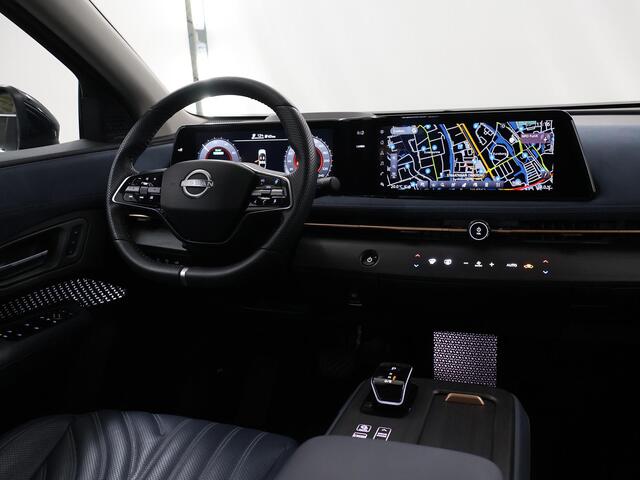 Nissan Ariya Evolve 91 kWh | SOH 99,2% | Apple Carplay/Android Auto | Stoelverwarming/verkoeling | Luxe lederen bekleding | Panoramadak | 360 camera | HUD | Memory stoelen |