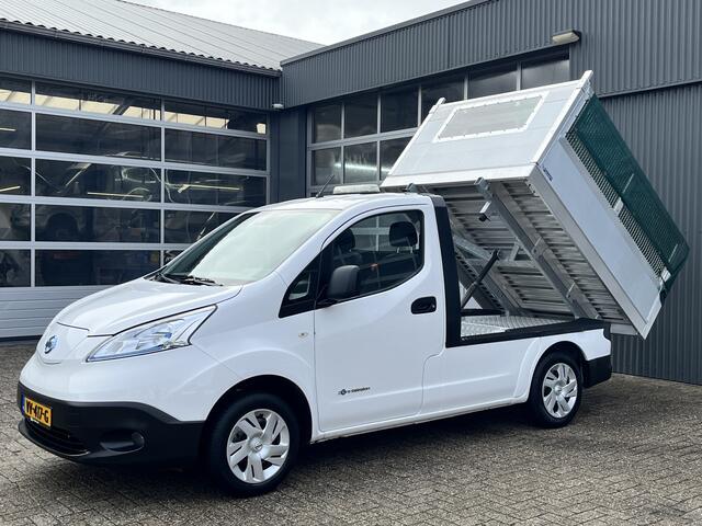 Nissan E-NV200 24KWh Marge BTW VRIJ!! Elektrische Kipper Openlaadbak met Airco Cruise controle Telefoonverbinding 2-Persoons Kieper Pick-up P-up 2x Oplaadkabels aanwezig Ex gemeente