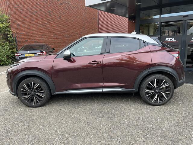 Nissan JUKE 1.0 DIG-T N-Design // ADAPT. CRUISE // BOSE AUDIO // LEDER-ALCANTARA // 360 CAMERA // DODEHOEK // NAVI+CARPLAY // KEYLESS //