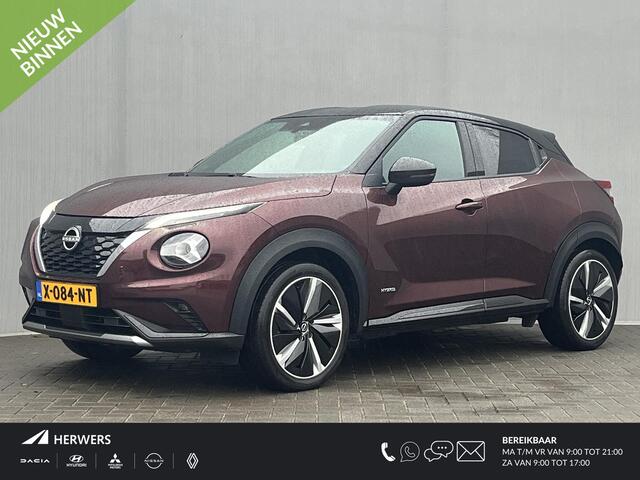 Nissan JUKE 1.6 Hybrid N-Design / Achteruitrijcamera / Stuur- en Stoelverwarming / Voorruitverwarming / Cruise- en Climate Control / Apple Carplay & Android Auto / Keyless Entry & Start / Navigatie full map / Parkeersensoren voor en achter /