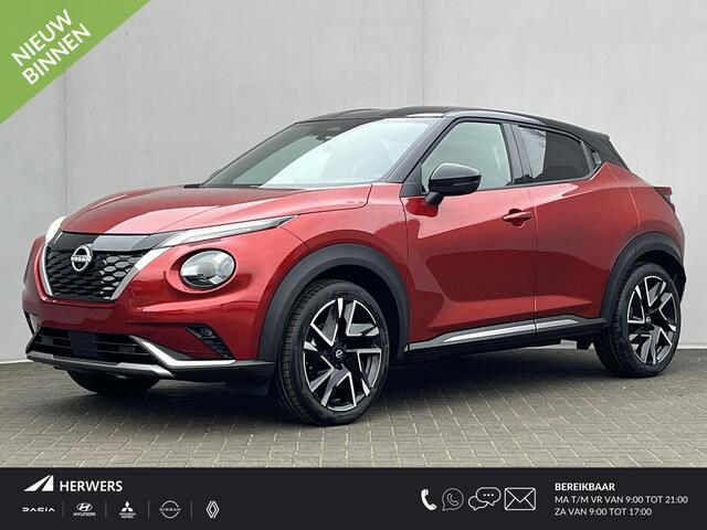 Nissan JUKE 1.6 Hybrid N-Design / ¤3.500,- EINDEJAARSVOORDEEL / NIEUW uit voorraad leverbaar! / Stuur- en Stoelverwarming / Voorruitverwarming / 360° Camera / Adaptieve Cruise Control / Apple Carplay & Android Auto / Keyless Entry & Start / Navigatie full map