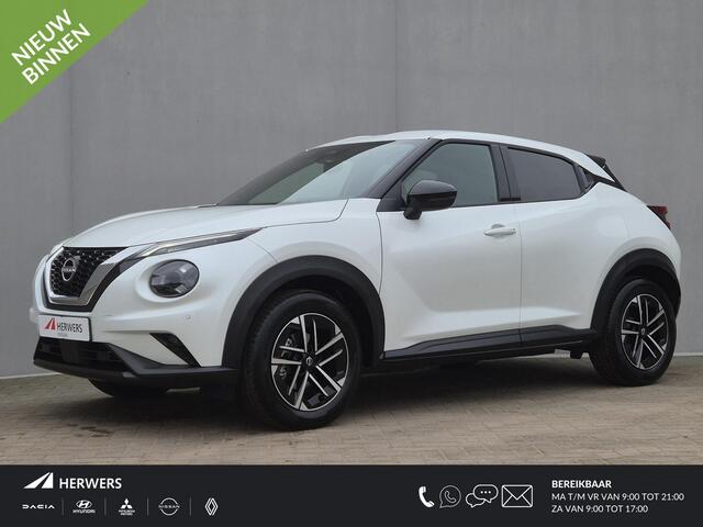 Nissan JUKE 1.0 DIG-T N-Connecta Handgeschakeld / Fabrieksgarantie tot 05-2028 / Cold Pack Light / Trekgewicht 1250 kg / Cruise control / Apple Carplay Android Auto / Achteruitrijcamera / Stuur- & Stoel verwarming / Navigatie /