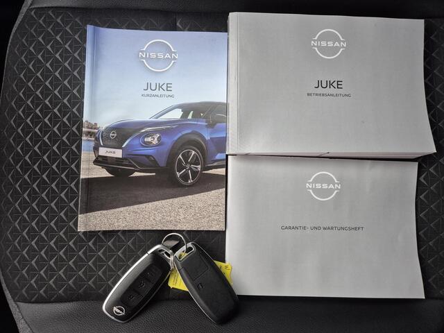 Nissan JUKE 1.0 DIG-T N-Connecta Handgeschakeld / Fabrieksgarantie tot 05-2028 / Cold Pack Light / Trekgewicht 1250 kg / Cruise control / Apple Carplay Android Auto / Achteruitrijcamera / Stuur- & Stoel verwarming / Navigatie /