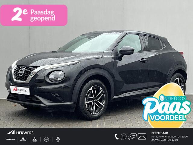 Nissan JUKE 1.0 DIG-T N-Connecta / Fabrieksgarantie tot 07-03-2028 / Achteruitrijcamera / Apple Carplay & Android Auto / Keyless Entry & Start / Navigatie full map / Cruise- en Climate Control / Stuur- en Stoelverwarming / Parkeersensoren voor en achter