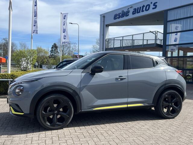 Nissan JUKE 1.0 DIG-T Kiiro Navigatie Trekhaak Camera Carplay Led Koplampen19 Inch Parkeersensoren Sportstoelen Getint Glas NL Auto