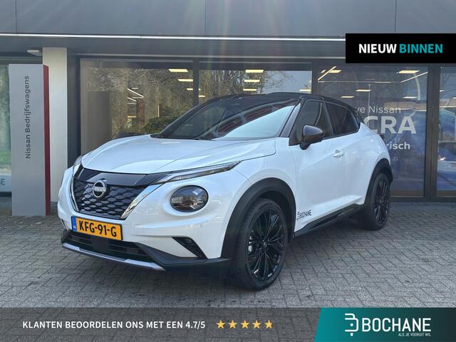 Nissan JUKE 1.6 Hybrid N-Design DEMO | Climate Control | Verwarmbaar stuurwiel | Stoelverwarming | Adaptieve Cruise Control | Voorruitverwarming | Navigatiesysteem | Achteruitrijcamera | Fabrieksgarantie