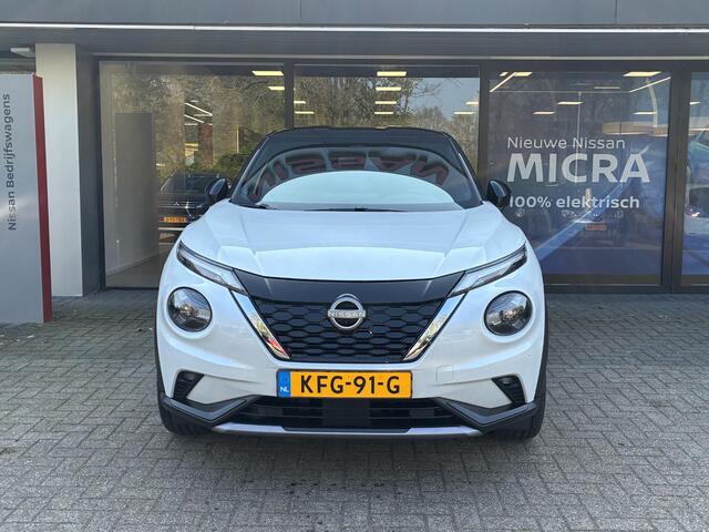 Nissan JUKE 1.6 Hybrid N-Design DEMO | Climate Control | Verwarmbaar stuurwiel | Stoelverwarming | Adaptieve Cruise Control | Voorruitverwarming | Navigatiesysteem | Achteruitrijcamera | Fabrieksgarantie