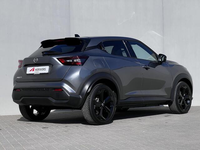 Nissan JUKE 1.0 DIG-T Tekna / Fabrieksgarantie tot 03-2028 <100.000 km / Automaat / Leder / Camera 360° / Cold Pack / Stuur-, stoel- & voorruitverwarming / Navigatie / Apple Carplay Android / 19" LM + All Season banden /