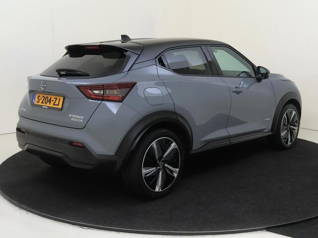 Nissan JUKE 1.6 Hybrid N-Design | airco automatisch | Apple Carplay/Android Auto | Autonomous Emergency Braking | cruise control | lederen interieurdelen | LED koplampen | lichtmetalen velgen 19" | navigatiesysteem full map |