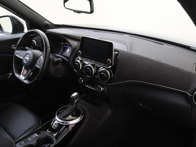 Nissan JUKE 1.6 Hybrid N-Design | airco automatisch | Apple Carplay/Android Auto | Autonomous Emergency Braking | cruise control | lederen interieurdelen | LED koplampen | lichtmetalen velgen 19" | navigatiesysteem full map |