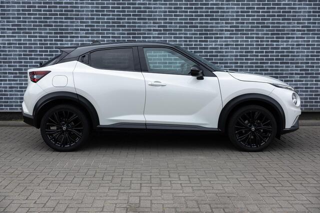 Nissan JUKE 1.0 DIG-T 114 DCT-7 Enigma | Two-Tone | Achteruitrijcamera | Parkeersensoren | Keyless Entry | Stoelverwarming | LED Koplampen | Cruise Control | Lichtmetalen Velgen 19 inch | Navigatie | Apple Carplay | Android Auto