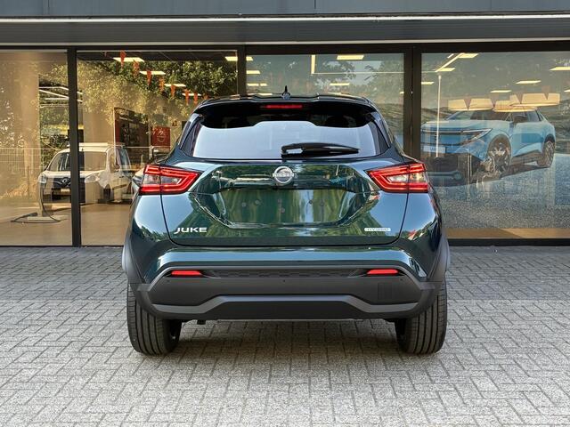 Nissan JUKE 1.6 Hybrid Pulse FAP aero velgen NIEUW UIT VOORRAAD LEVERBAAR | Bose geluidsinstallatie | Lederen bekleding | Parkeersensoren voor- en achter | Adaptieve Cruise Control | Apple CarPlay & Android Auto | Climate Control | 10 jaar fabrieksgarantie