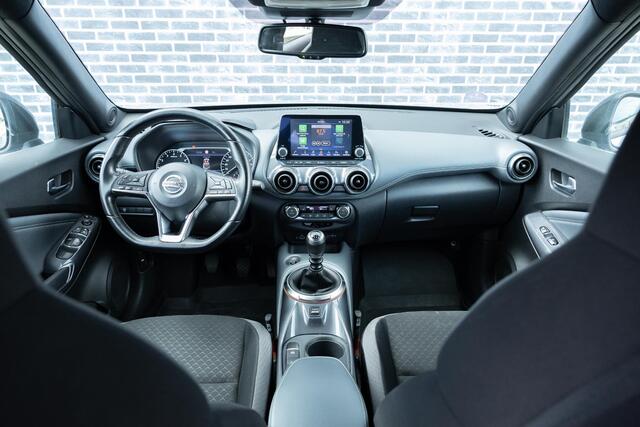 Nissan JUKE 1.0 DIG-T 116 Premiere Edition | Two-Tone | Achteruitrijcamera | Parkeersensoren | Stoelverwarming | Verwarmde Voorruit | Keyless Entry | LED Koplampen | Navigatie | Apple Carplay | Android Auto | Lichtmetalen Velgen 19 inch