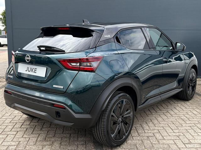 Nissan JUKE 1.6 Hybrid Pulse 143PK | Rijklaarprijs! | BOSE Audio | Adaptieve Cruise Control | 360 Camera | Stoel,- Stuur en Voorruitverwarming | 19'' Inch Aero Velgen | Blauw Leder Interieur | Apple CarPlay & Android Auto | Nieuw uit voorraad leverbaar!