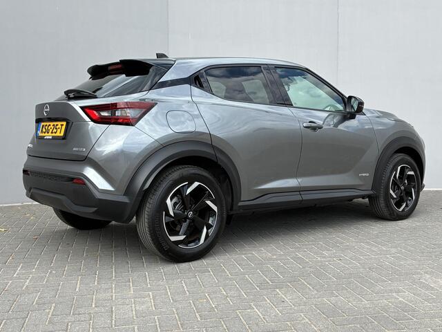 Nissan JUKE 1.6 Hybrid N-Connecta / Fabrieksgarantie tot 03-2027 / Adaptieve Cruise control / Navigatie d.m.v. Apple Carplay/Android Auto / Achteruitrijcamera / Parkeersensoren voor en achter / Climate control / Keyless Entry/Start /