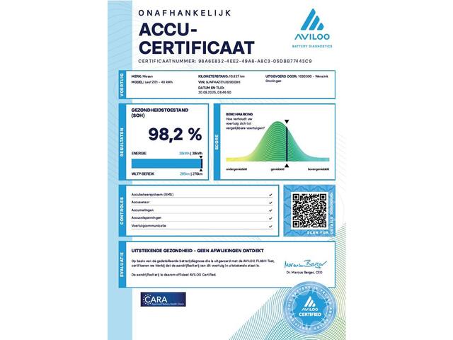 Nissan LEAF Tekna 39 kWh | SOH 98.2% | Parkeercamra 360° | Bose | Leder | Navigatie |
