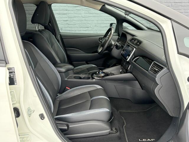 Nissan LEAF e+ Business Executive 62kWh SOH 90% Warmtepomp Trekhaak Leder Navi Ecc Bose®-Hifi Apple Carplay Android Auto Adap.Cruise 360°Camera Stoel+Stuurverwarming Led Two-Tone lak 1e Eigenaar Origineel Nederlandse Auto